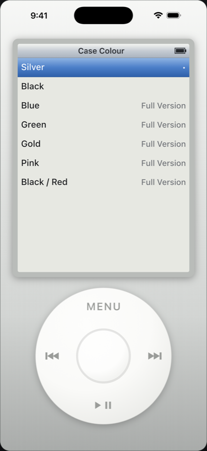 Case colour picker: Silver, Black, Blue, Green, Gold, Pink, Black/Red.